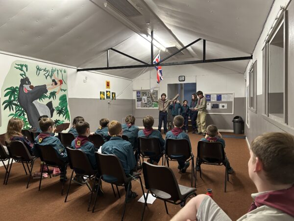 Scouts performing in festive plays as part of activities at Stroud Valley Scout Group