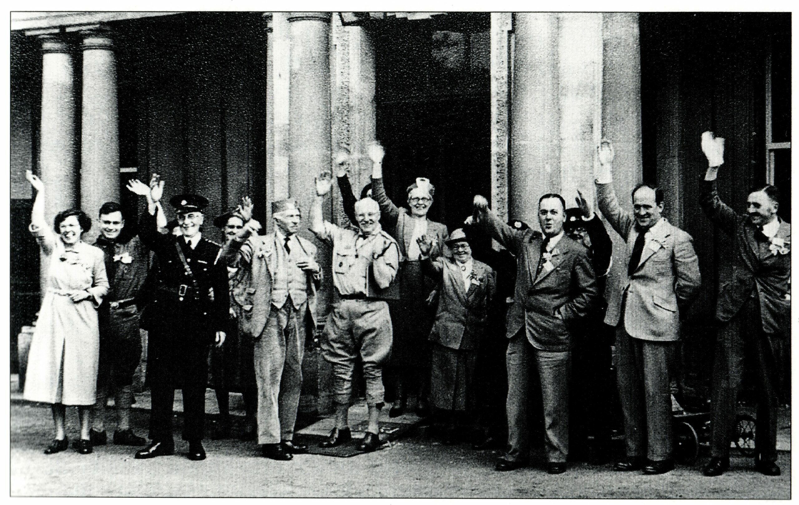 Jubilation at the Coronation Party at Cowley Manor